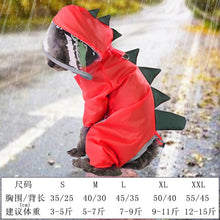 Load image into Gallery viewer, Summer Cartoon Dinosaur RainCoat With D-buckle Dog Clothes For Small Dogs Nylon Puppy Waterproof Rain Coat Chihuahua Pet Clothes