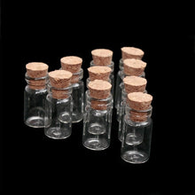 Load image into Gallery viewer, 10Pcs 1ml/3ml/20ml Christmas Wish Bottles Small Empty Clear Cork Glass Bottles Vials For Holiday Wedding home Decoration Gifts
