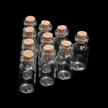 Load image into Gallery viewer, 10Pcs 1ml/3ml/20ml Christmas Wish Bottles Small Empty Clear Cork Glass Bottles Vials For Holiday Wedding home Decoration Gifts
