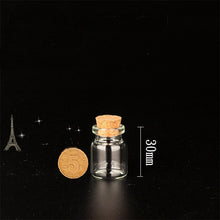 Load image into Gallery viewer, 10Pcs 1ml/3ml/20ml Christmas Wish Bottles Small Empty Clear Cork Glass Bottles Vials For Holiday Wedding home Decoration Gifts
