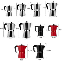 Load image into Gallery viewer, 50/100/150/300/450/600ml Mocha Coffee Maker Portable Aluminum Percolator Home Office Mocha Pot Durable Espresso Maker#2
