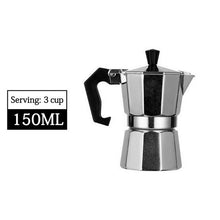 Load image into Gallery viewer, 50/100/150/300/450/600ml Mocha Coffee Maker Portable Aluminum Percolator Home Office Mocha Pot Durable Espresso Maker#2
