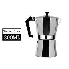Load image into Gallery viewer, 50/100/150/300/450/600ml Mocha Coffee Maker Portable Aluminum Percolator Home Office Mocha Pot Durable Espresso Maker#2
