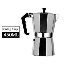 Load image into Gallery viewer, 50/100/150/300/450/600ml Mocha Coffee Maker Portable Aluminum Percolator Home Office Mocha Pot Durable Espresso Maker#2
