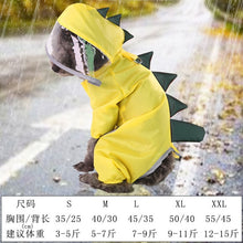 Load image into Gallery viewer, Summer Cartoon Dinosaur RainCoat With D-buckle Dog Clothes For Small Dogs Nylon Puppy Waterproof Rain Coat Chihuahua Pet Clothes
